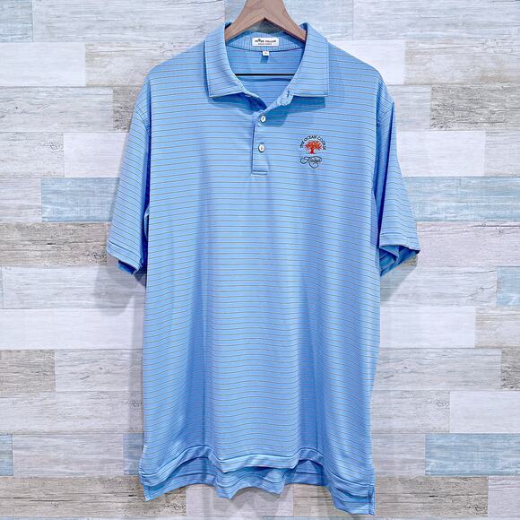 Kiawah Ocean Course Peter Millar Summer Comfort Golf Polo Blue Stripe Mens XL - Picture 1 of 7